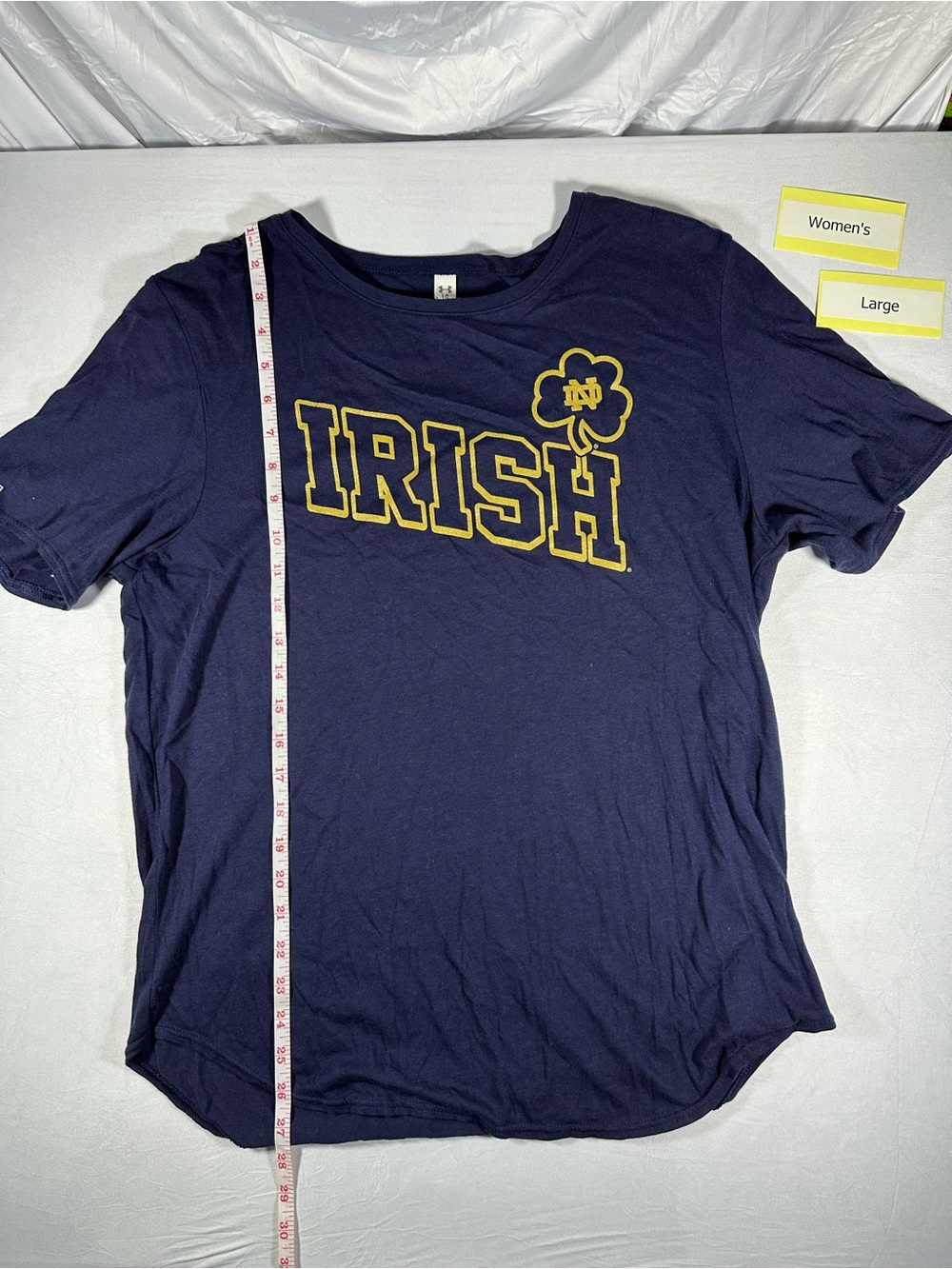 Under Armour Navy and Gold 'IRISH' Graphic Short Sleeve Tee
